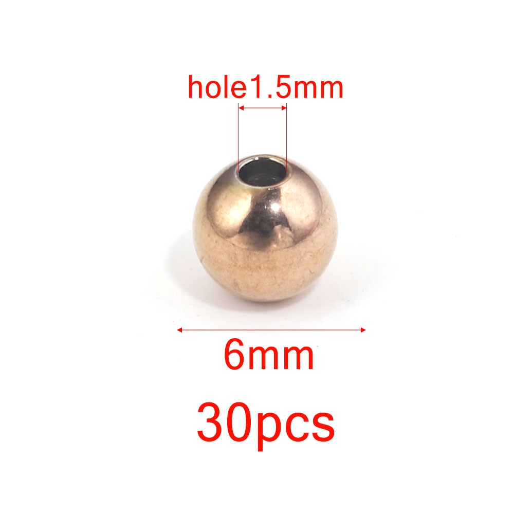 Perles D'Espacement En Acier Inoxydable De 3, 4, 5, 6 Et 8mm, Breloques Rondes Pour Bracelets Et Bijoux à Faire Soi-Même, Fournitures De Direction,  thumbnail