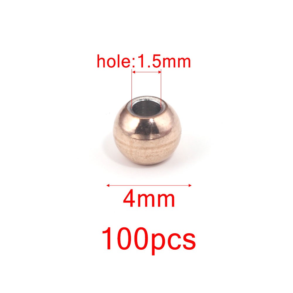 Perles D'Espacement En Acier Inoxydable De 3, 4, 5, 6 Et 8mm, Breloques Rondes Pour Bracelets Et Bijoux à Faire Soi-Même, Fournitures De Direction,  thumbnail