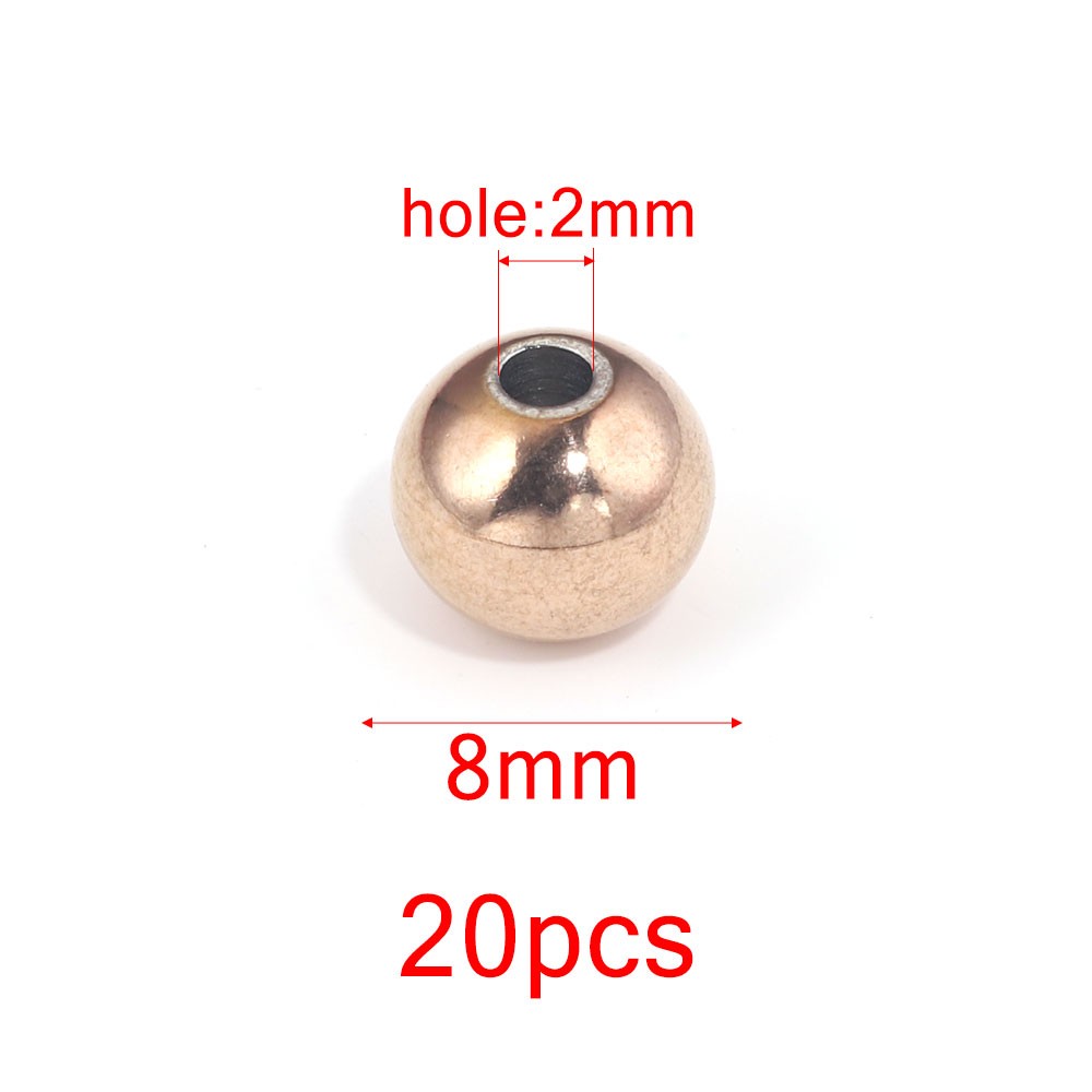 Perles D'Espacement En Acier Inoxydable De 3, 4, 5, 6 Et 8mm, Breloques Rondes Pour Bracelets Et Bijoux à Faire Soi-Même, Fournitures De Direction,  thumbnail