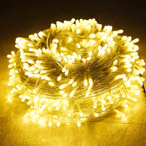 10M Chaîne US Standard 110V LED étoile Chaîne Jaune Rose Vert Bleu Rouge Blanc RGB étanche à La Pluie 100 Perles Chaîne Décor Extérieur thumbnail