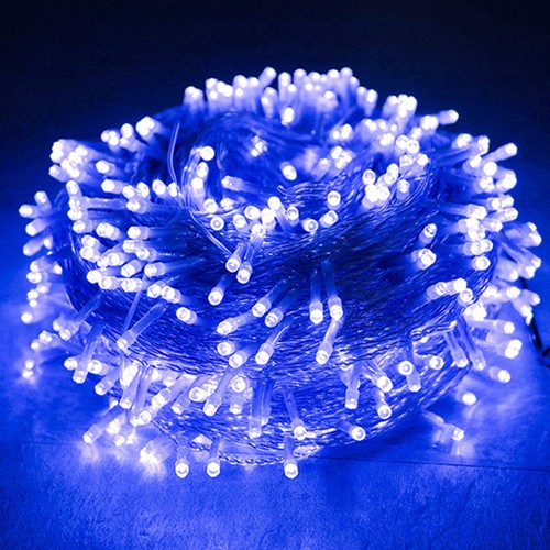 10M Chaîne US Standard 110V LED étoile Chaîne Jaune Rose Vert Bleu Rouge Blanc RGB étanche à La Pluie 100 Perles Chaîne Décor Extérieur thumbnail