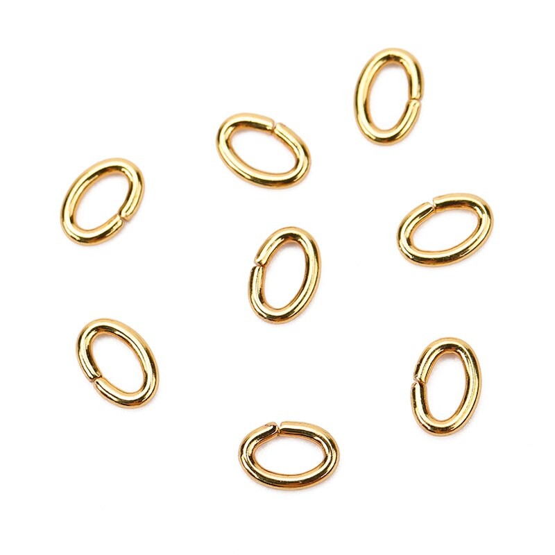 Anneaux De Saut Fendus Ovales En Acier Inoxydable, 100 PièCES, Connecteurs De Collier 3*4/4*6/6*8m Pour La Fabrication De Bijoux à Bricoler Soi-mêm thumbnail