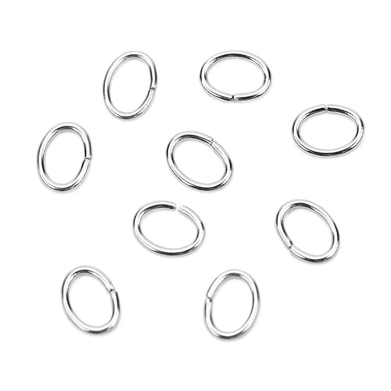 Anneaux De Saut Fendus Ovales En Acier Inoxydable, 100 PièCES, Connecteurs De Collier 3*4/4*6/6*8m Pour La Fabrication De Bijoux à Bricoler Soi-mêm thumbnail
