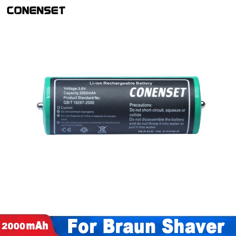 Batterie De Rechange Pour Rasoir Braun, UR18500L, 5671, 5673, 760CC, 799CC, 5675, 9565, 9585CC, 9595CC, 9585, 9785, 9795, 7281, CT2s