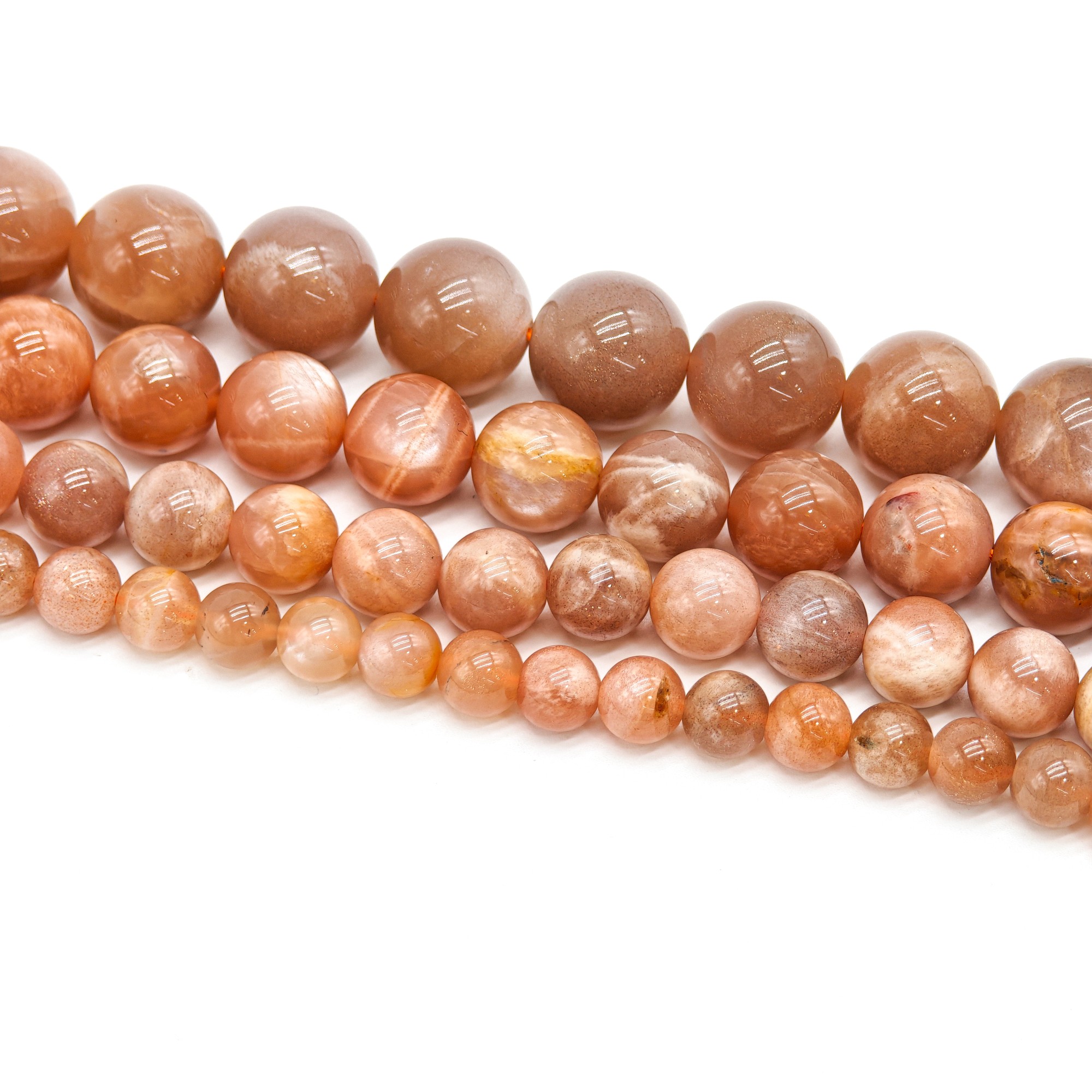 Pierres Naturelles Pour La Fabrication De Bijoux, Perles Rondes En Pierre De Soleil De 4 6 8 10 12mm, Pour Bracelets Et Colliers à Faire Soi-même thumbnail