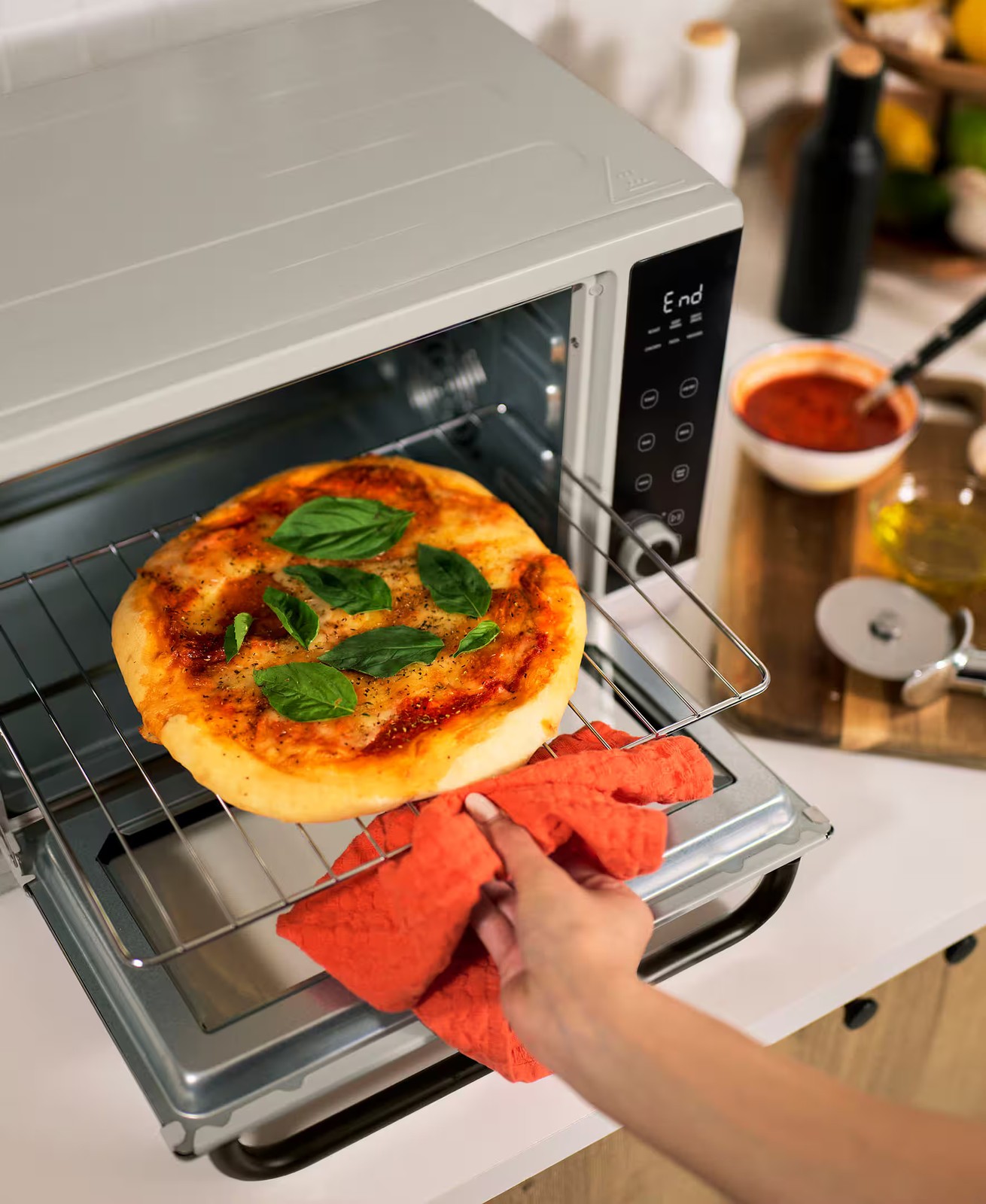 Bella PRO - 6-Slice Air Fryer Toaster Oven (0.88 Cu. Ft.) - Oatmilk