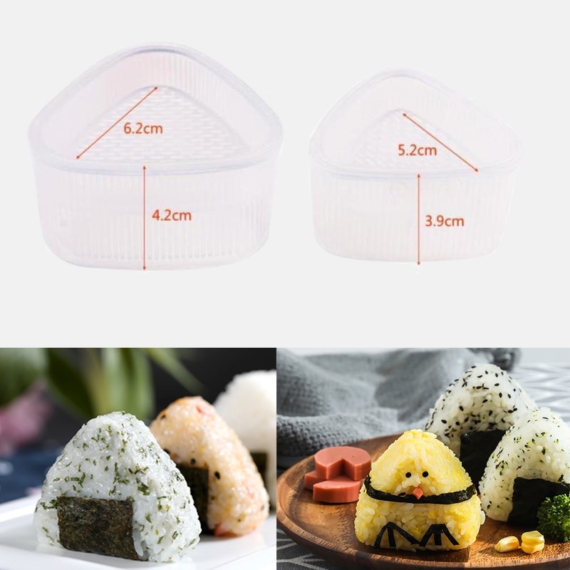 Moule à Sushi à Faire Soi-même, 4 PièCES/ensemble, Presse à Nourriture Pour Boules De Riz Onigiri, Moule à Sushi Triangulaire, Kit De Sushi, Acc thumbnail