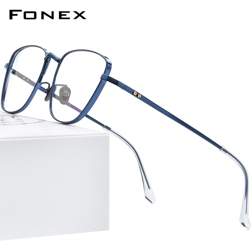 Monture De Lunettes Fonex En Titane Pur Pour Homme, Ultralégère, Pour Myopie, Optique, Prescription, œil De Chat, Pour Femme , 8532