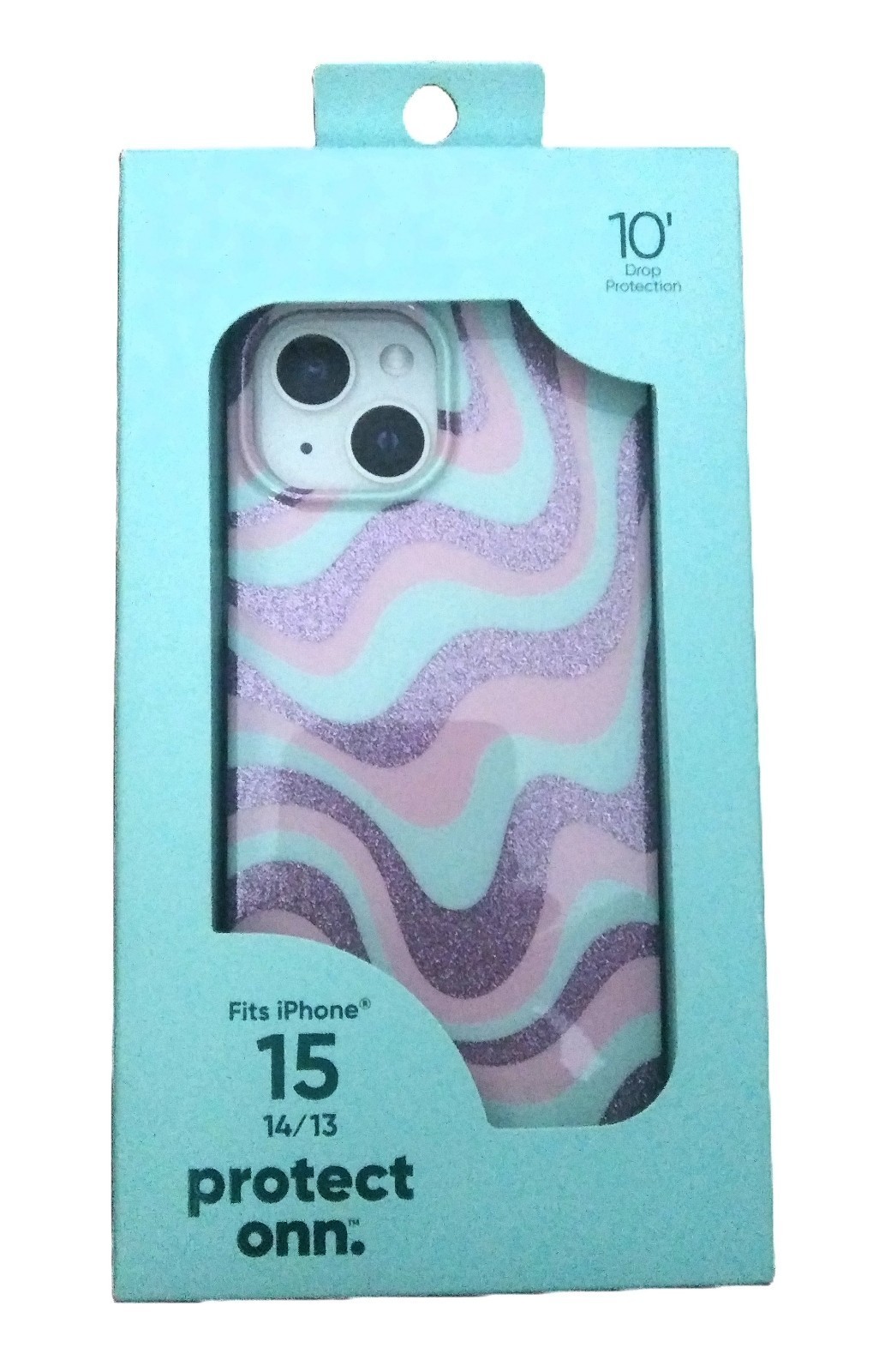 Photo 1 of  Onn iPhone 15/14/13 Glitter Swirl Case 
