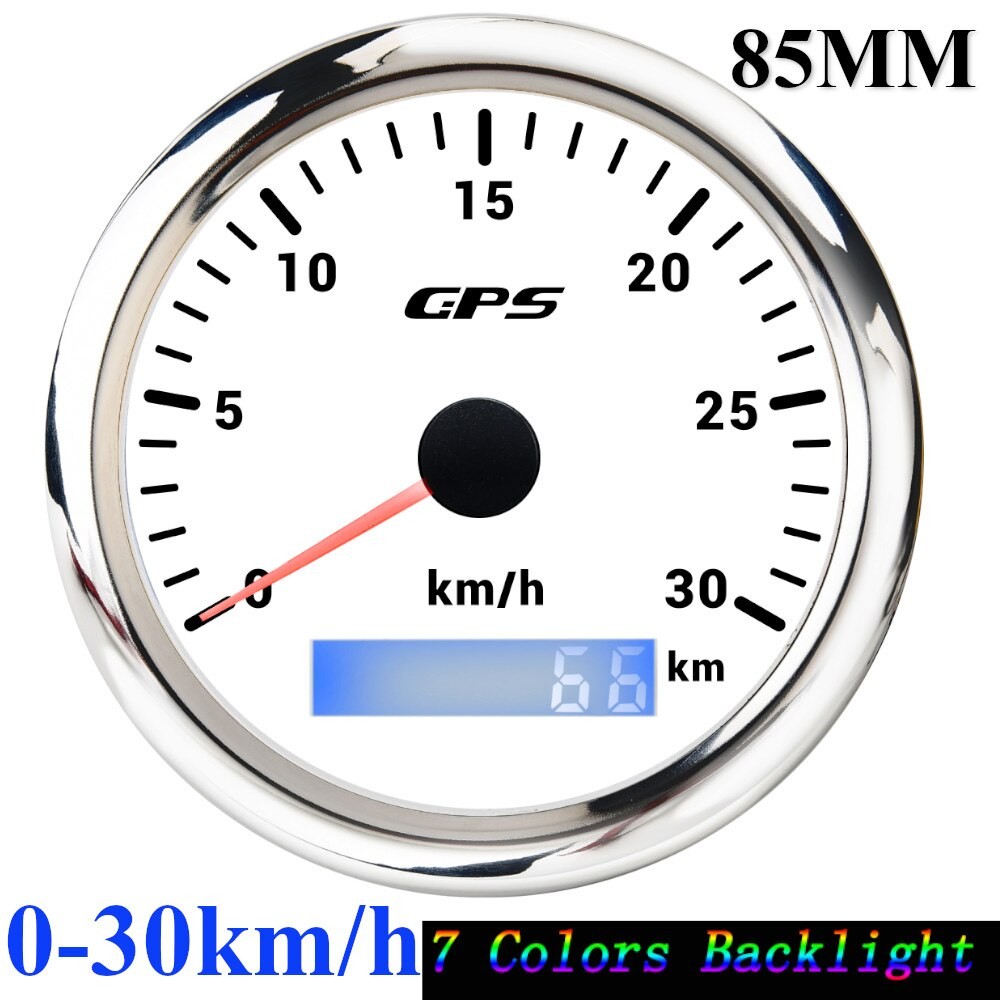 Compteur De Vitesse GPS Rétro-éclairé 7 Couleurs, 60 Km/h, 30 Nœuds, 120mph, Capteur GPS, Pour Moto, Voiture, Bateau, thumbnail