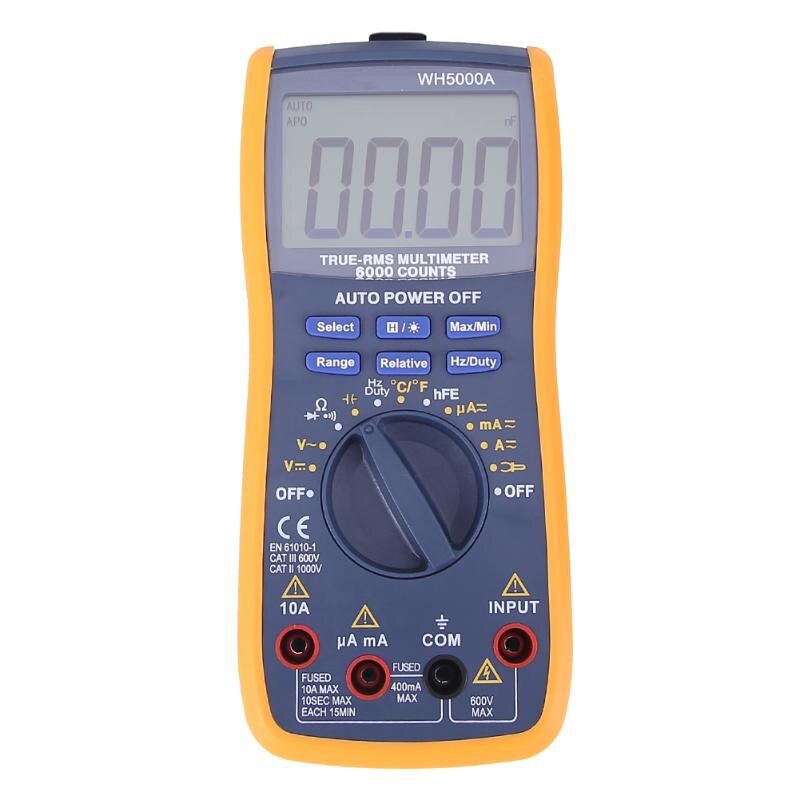 Multimètre Numérique à 5000a Aimants Topwh, Plage Automatique à 5999 Points, Rétroéclairage, Suspension Magnétique, Ampèremètre, Voltmètre,  thumbnail