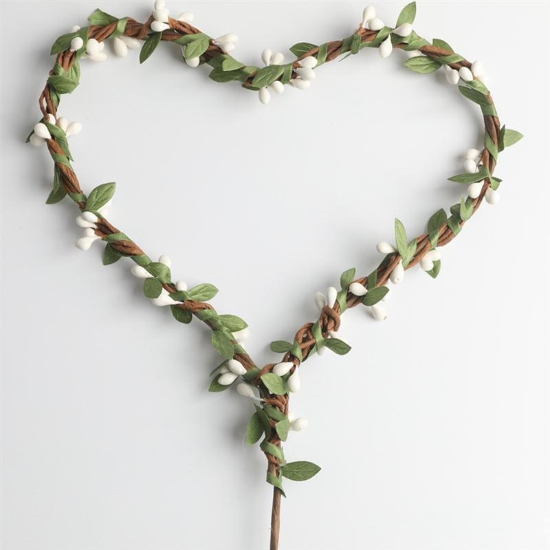 4 PièCES De Décoration De Vigne En Forme De Cœur Pour Festival De Mariage, Décoration De Noël à Faire Soi-même thumbnail