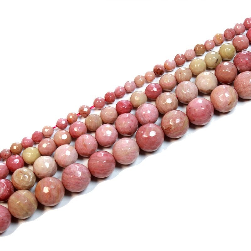 Perles Rondes En Pierre De Rhodochrosite Naturelle Fine Aaa 100% Pour La Fabrication De Bijoux, Bracelets Et Colliers à Faire Soi-même, 4/6/8/10/12  thumbnail