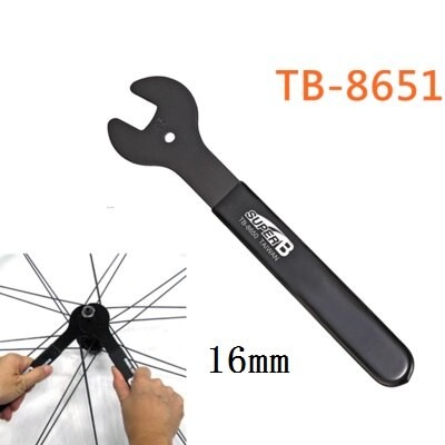 Outils De Réparation De Vélo Super B Clé à Cône De Moyeu ( 13 14 15 16 17 18 19mm ) Clé Plate Tb 8650 8651 8653 8654 86498648 8652 thumbnail