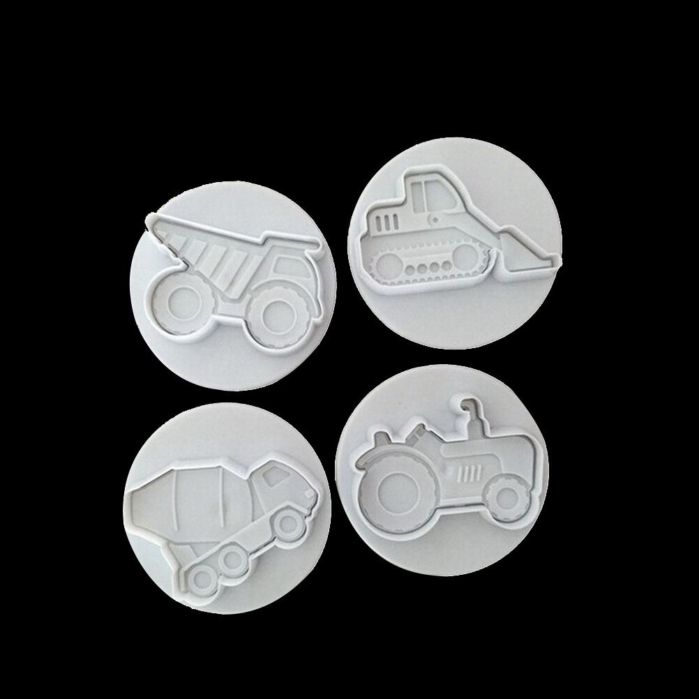 Lot De 4 Moules à Faire Soi-même, Pour Véhicule Blindé, Missile, échantillon De Voiture, Moule En Plastique, Emporte-pièce, Décoration De Gâte