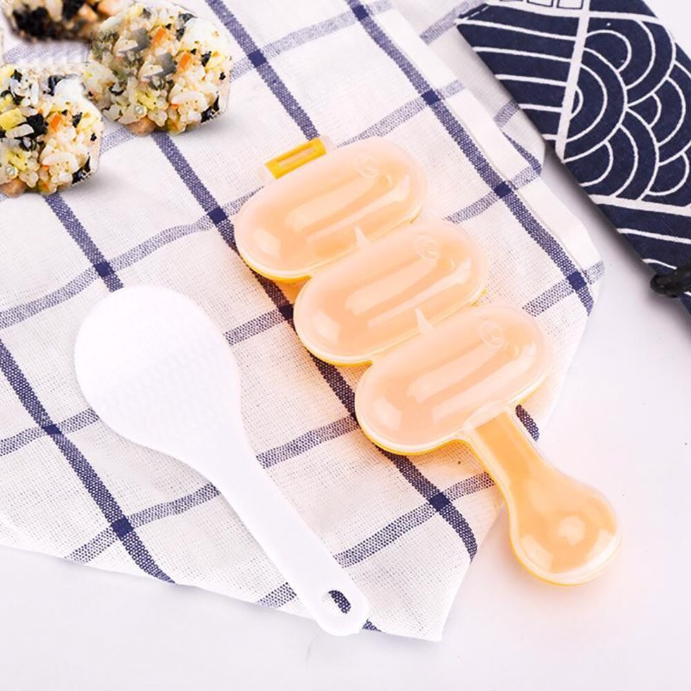 Lot De 4 Moules à Sushi Triangulaires, Pour Faire Soi-même, Pour Les Boules De Riz, Presse Alimentaire, Kit, Accessoires De Cuisine Japonaise Bento thumbnail
