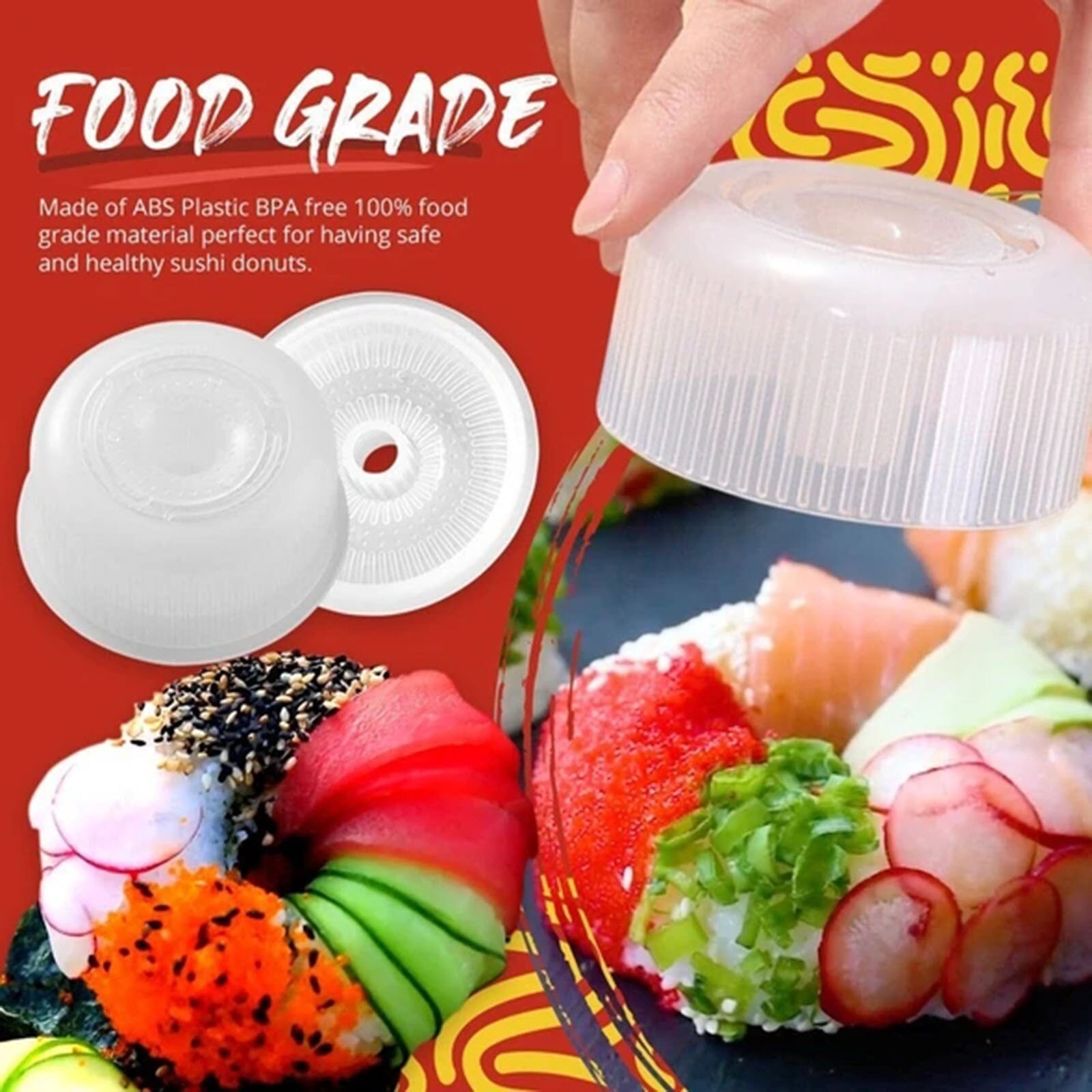 Lot De 4 Moules à Sushi Triangulaires, Pour Faire Soi-même, Pour Les Boules De Riz, Presse Alimentaire, Kit, Accessoires De Cuisine Japonaise Bento thumbnail