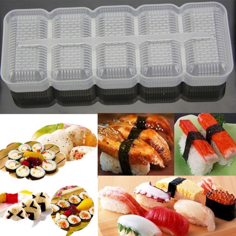Lot De 4 Moules à Sushi Triangulaires, Pour Faire Soi-même, Pour Les Boules De Riz, Presse Alimentaire, Kit, Accessoires De Cuisine Japonaise Bento thumbnail