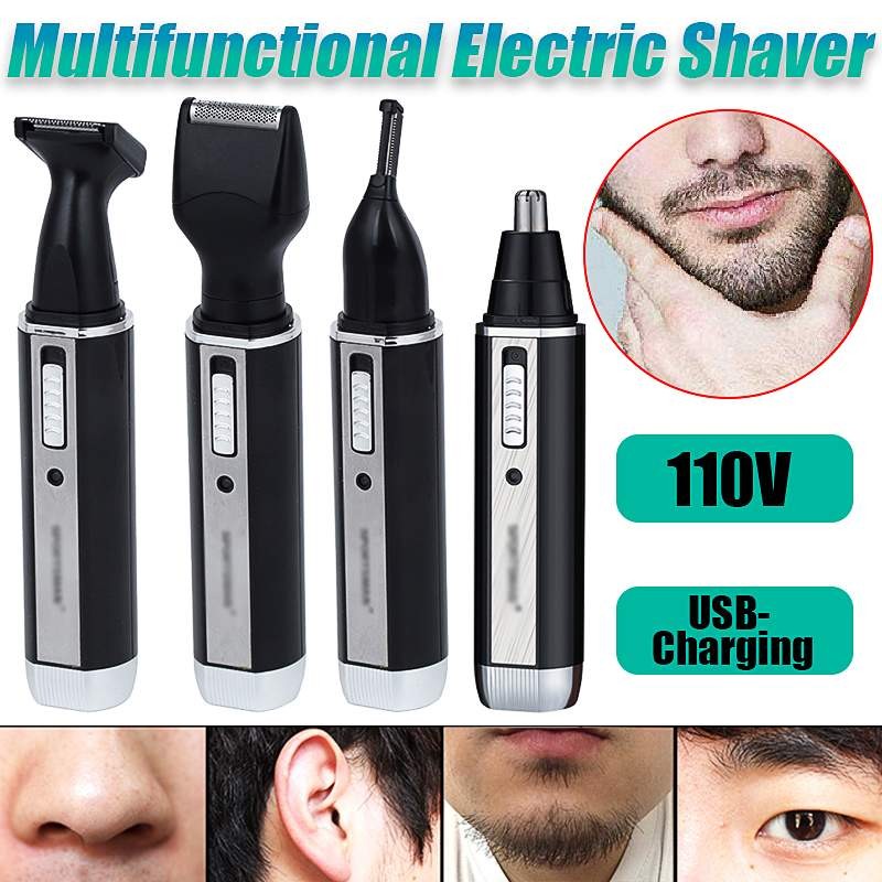 Tondeuse électrique 4 En 1 Pour Oreilles Et Nez, Rasoir USB Rechargeable Pour Hommes, épilation Des Poils, Tondeuse à Sourcils, Kit D'outils De Soi thumbnail