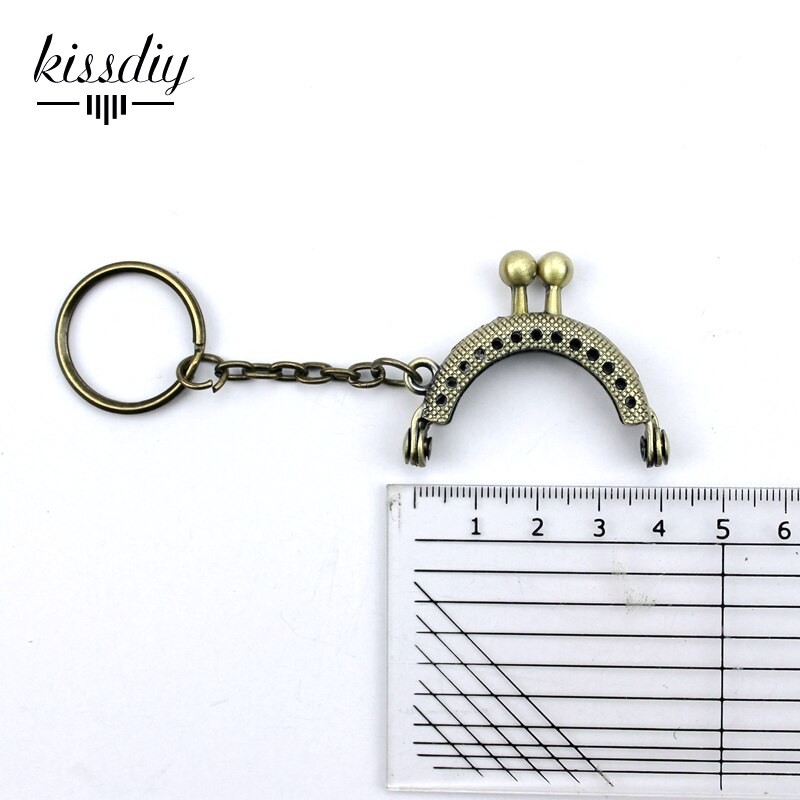 Kissdiy Lot De 25 Mini Cadres De Sac à Main En Métal Argenté Avec Porte-clés 4 Cm Fermoir à Embrayage, Poignée De Sac à Faire Soi-même, Access thumbnail