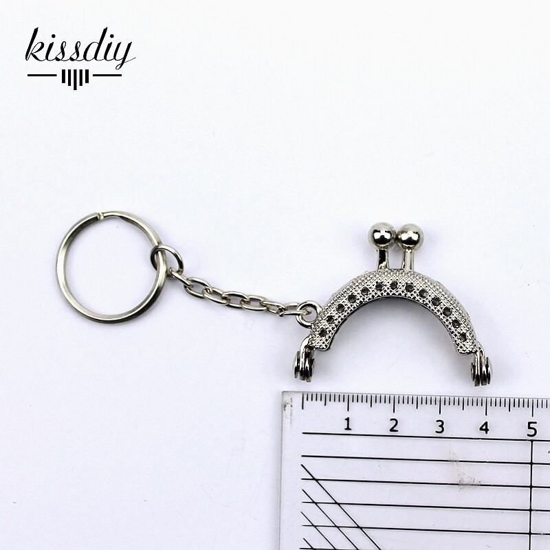 Kissdiy Lot De 25 Mini Cadres De Sac à Main En Métal Argenté Avec Porte-clés 4 Cm Fermoir à Embrayage, Poignée De Sac à Faire Soi-même, Access thumbnail