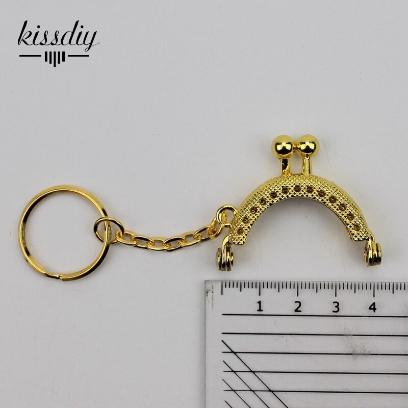 Kissdiy Lot De 25 Mini Cadres De Sac à Main En Métal Argenté Avec Porte-clés 4 Cm Fermoir à Embrayage, Poignée De Sac à Faire Soi-même, Access thumbnail