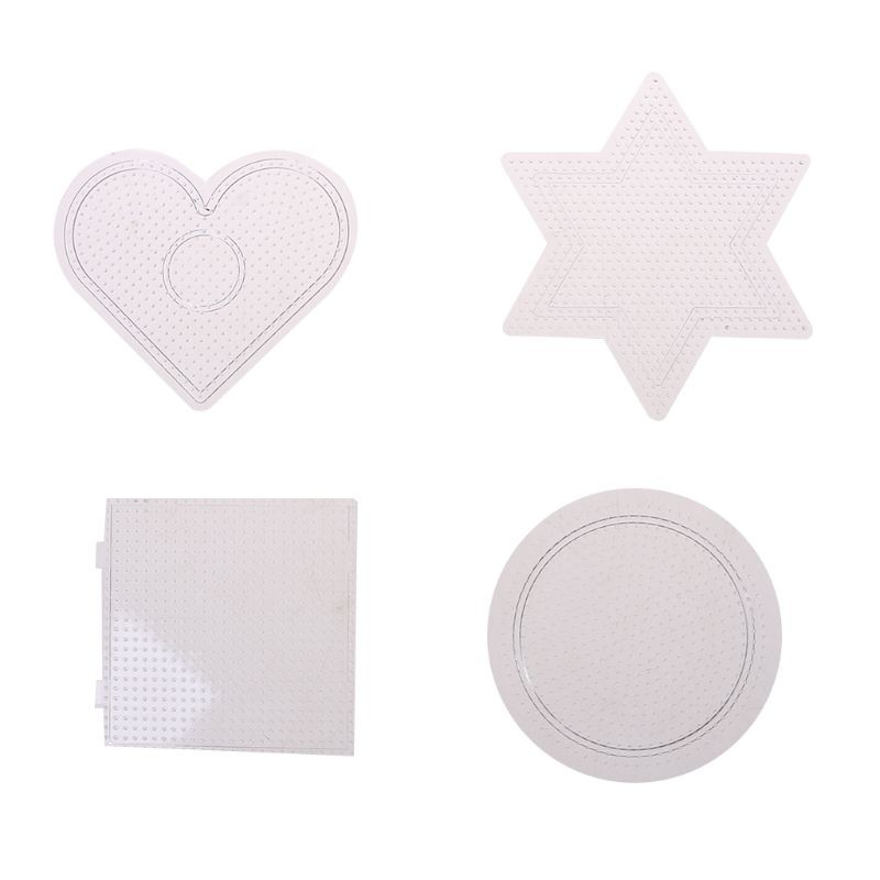 Lot De 4 Modèles De Puzzle Transparents à Faire Soi 24be Même Pour 2.6mm Perles Hama Et Perles Perler