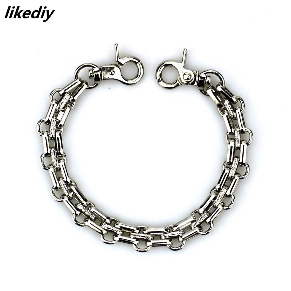 Lot De 4 Chaînes De Sac à Main Courtes En Métal Noir/bronze/argent/or, Accessoire De Sac à Main Haut à Faire Soi-même 25 Cm Chaîne à Trois Ran thumbnail