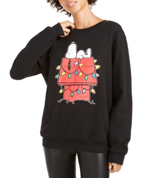 LOVE TRIBE Womens New 0134 Black Printed Jewel Neck Holiday Sweater XL B+B