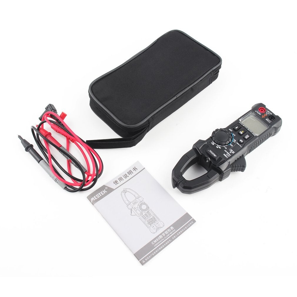 Pince Ampèremétrique Numérique Mestek Cm80, Multimètre Trms, 5999 Points, Tension Ac/dc, Ampère, Ohm, Capacité, Fréquence, Testeur De Diodes Nc