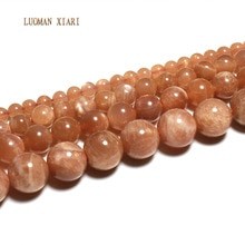 Luoman Xiari Perle De Pierre De Soleil Ronde Naturelle Aaa+ Pour La Fabrication De Bijoux, Bracelet Et Collier à Faire Soi-même, 4/6/8/10mm Brins De thumbnail
