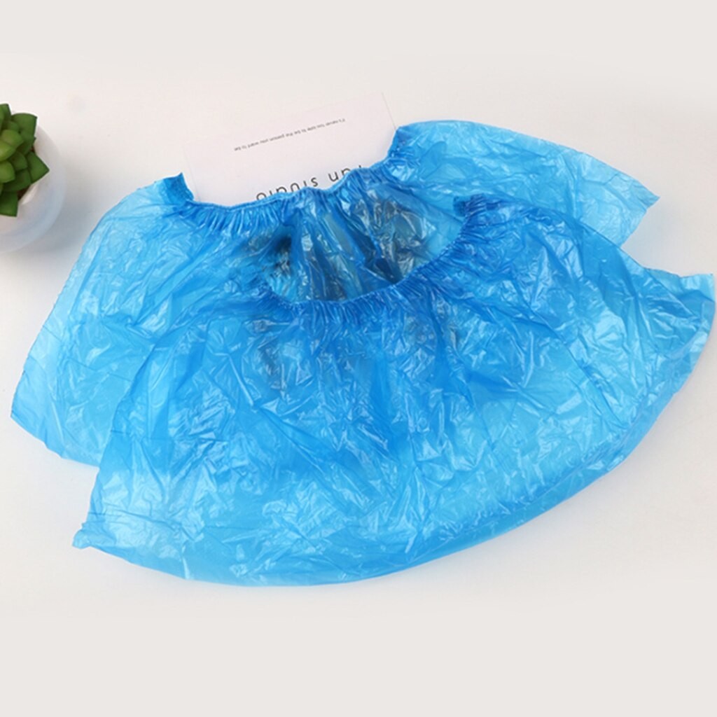 Chaussons Bleus Jetables PE, 200 PièCES, 100 Paires, Couvre-chaussures Pour La Maison, Nouveauté thumbnail