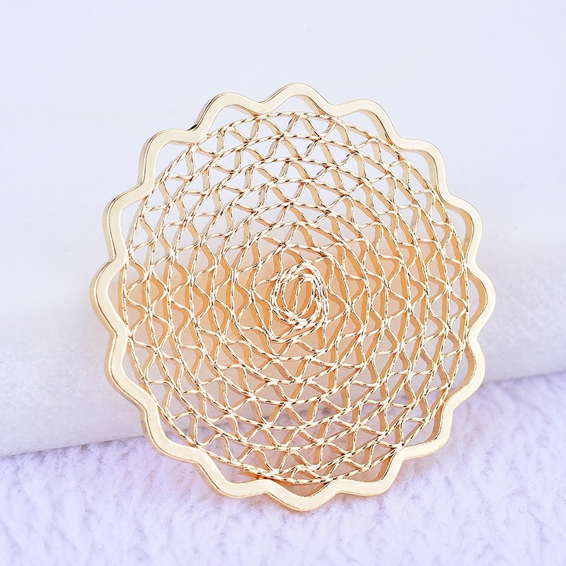 (294) 4 PièCES 23MM 24K Couleur or Plaqué Laiton Creux Engrenage Breloques Pendentifs Bijoux à Bricoler Soi-même Faire Des Résultats thumbnail