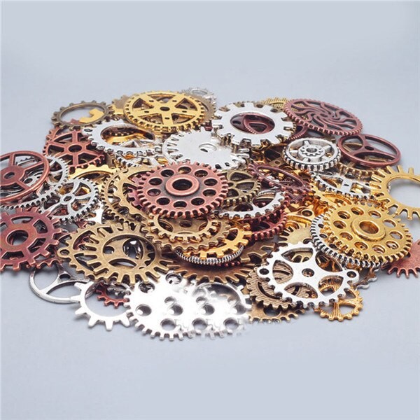 100g Vintage Steampunk Montre-bracelet PièCES Engrenages Roues Vapeur Punk Beaucoup De PièCES Bijoux à Bricoler Soi-même Faire Des Résultats 12-4 thumbnail