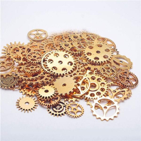 100g Vintage Steampunk Montre-bracelet PièCES Engrenages Roues Vapeur Punk Beaucoup De PièCES Bijoux à Bricoler Soi-même Faire Des Résultats 12-4 thumbnail