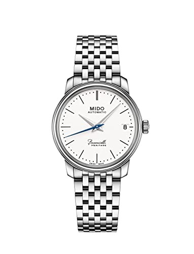 MIDO Baroncelli Heritage Lady - Swiss Automatic Watch for Women - White Dial - Case 33mm - M0272071101000
