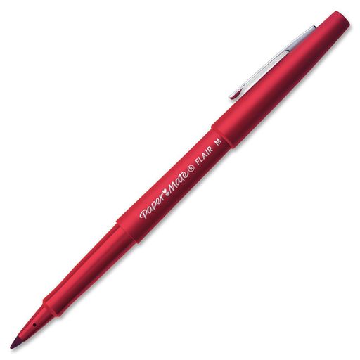 Paper Mate Flair Felt Tip Pens Medium Point 0.7mm Red 12 Count 12-Pack