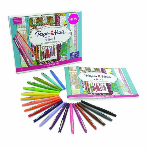 Paper Mate Flair Felt Tip Pens Medium Point Assorted Colors 20. Free Shipping