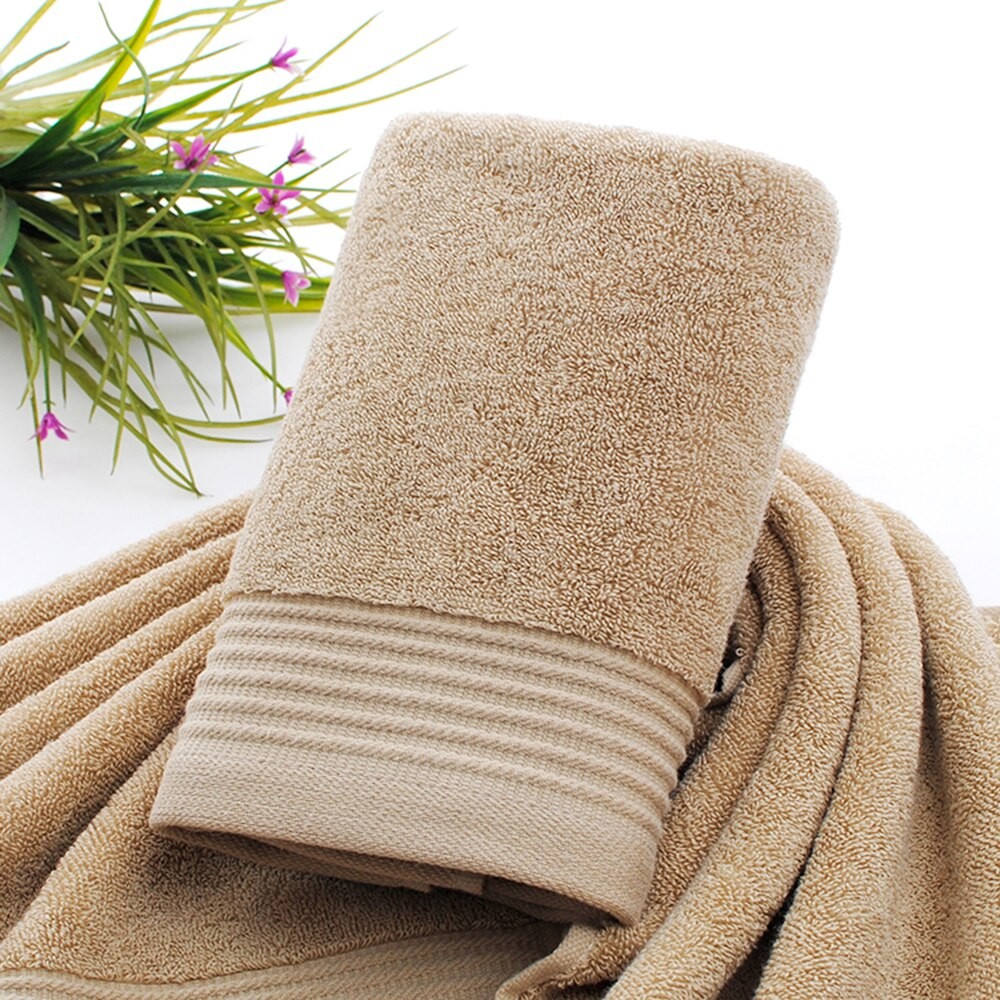 Serviettes De Toilette 100% Coton Pour Le Visage, Pour La Maison Et L'hôtel, épaisses Et Pures, 34x76cm, Blanc, Bleu Marine, Kaki, Pour Adultes thumbnail