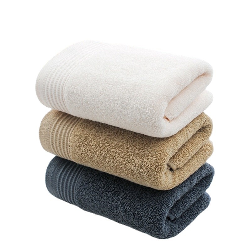 Serviettes De Toilette 100% Coton Pour Le Visage, Pour La Maison Et L'hôtel, épaisses Et Pures, 34x76cm, Blanc, Bleu Marine, Kaki, Pour Adultes
