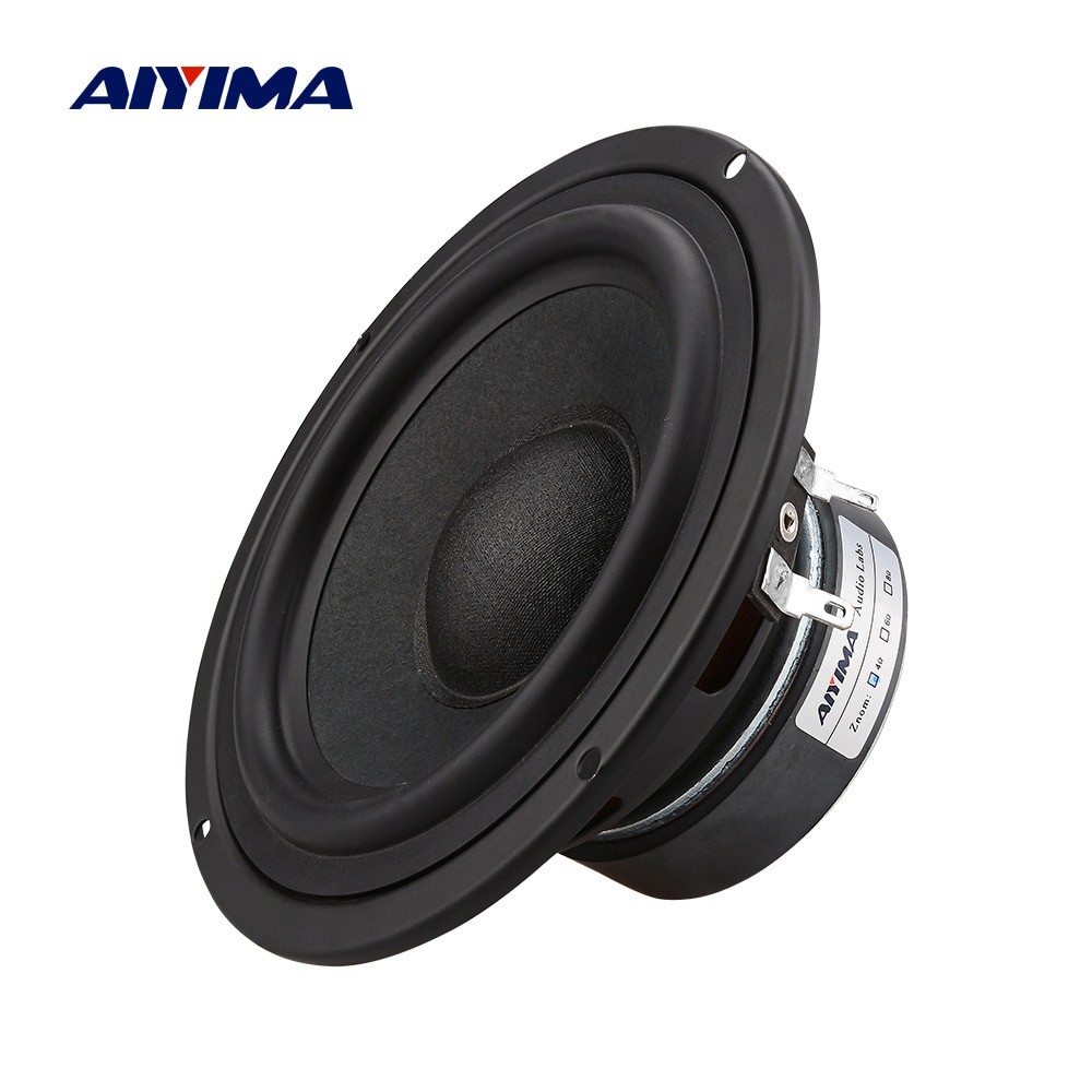 AIYIMA – Haut-parleur Avec Caisson De Basses, 5 Pouces, Colonne 4, 8 Ohm, 50W, à Monter Soi-même, Bibliothèque, Musique, Cinéma Maison, 1 Pièce