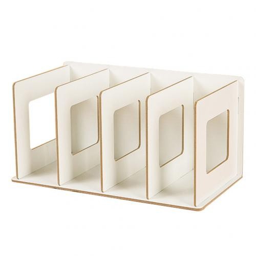 Bibliothèque Simple à Plusieurs Niveaux à 4 Grilles, étagère De Rangement Originale Pour Livres Et Articles Divers, Armoire En Bois à Monter Soi thumbnail