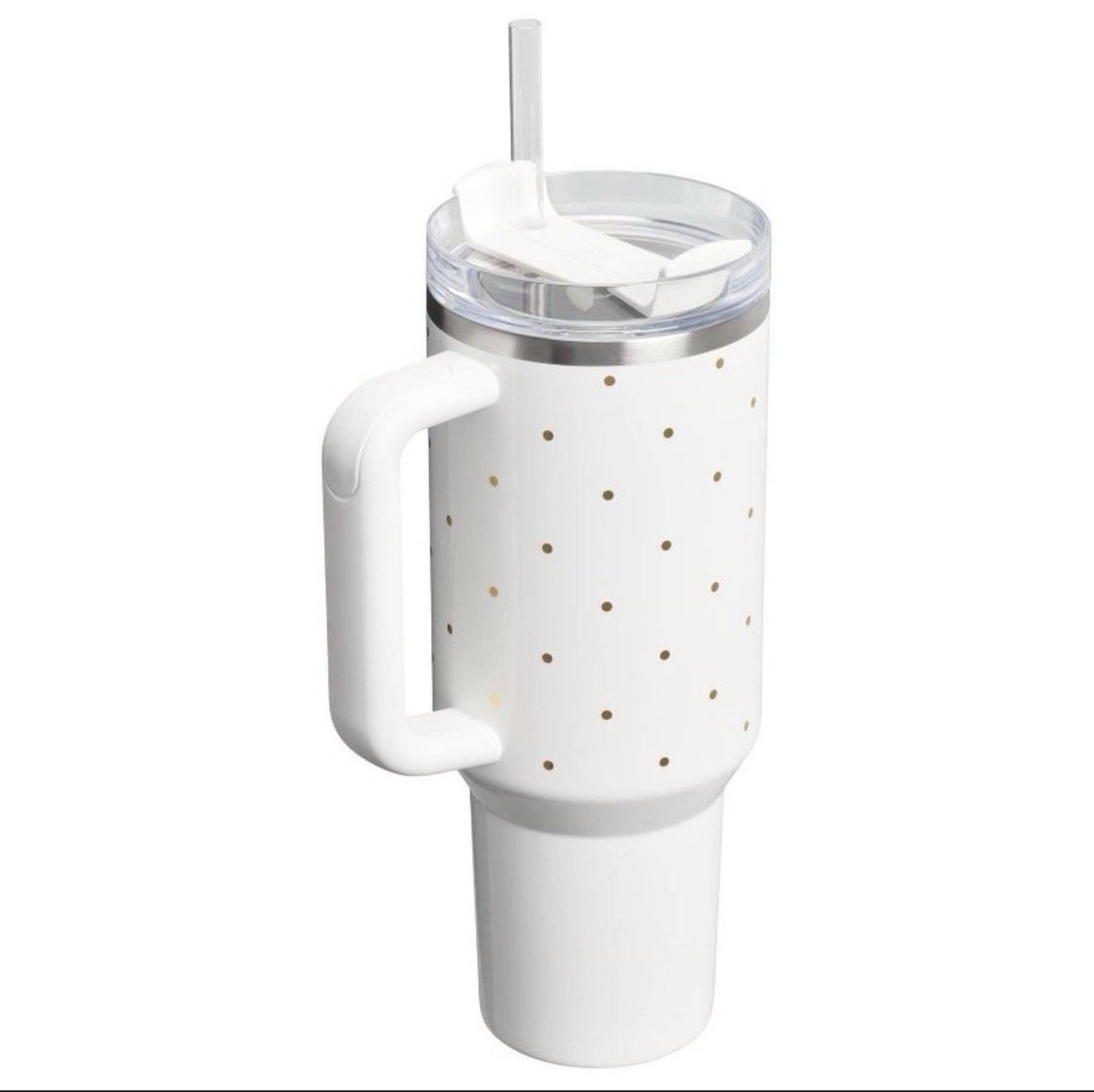 Stanley 40 Oz Stainless Steel H2.0 FlowState Quencher Tumbler - Frost Polka Dot