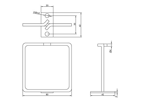 Roline Cable Eyelet, 80 X 80 Mm, Metal, Cable Entry Front thumbnail