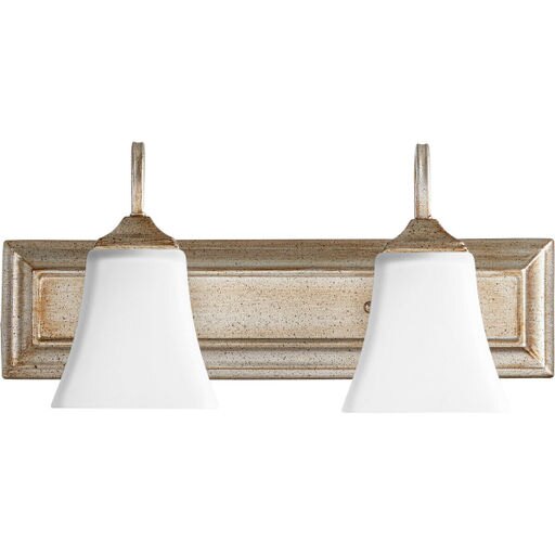 Quorum International 5104-2-60 Signature Bathroom Vanity Light Aged Silver Leaf