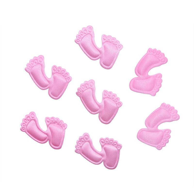 YONGSNOW 100 Ps/Lot Rose Bleu Bébé Empreinte Chariot Bavoir Table Fête Arrose Confettis Bricolage Bébé Douche Anniversaire Décoration De La Mais thumbnail