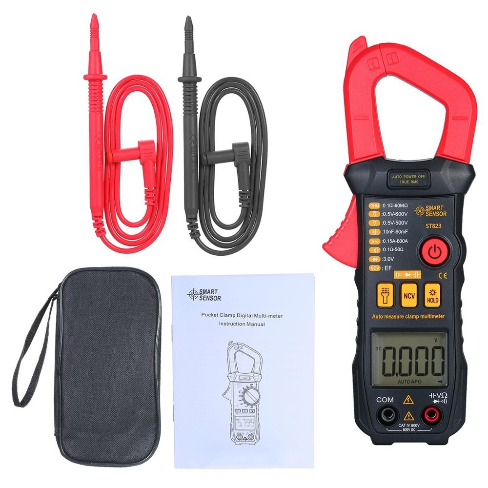 5999 Vrai RMS Mini Pince Numérique Mètres Ca/cc Tension De Courant Gamme Automatique VFC Capacité ST821/ST822/ST823 thumbnail