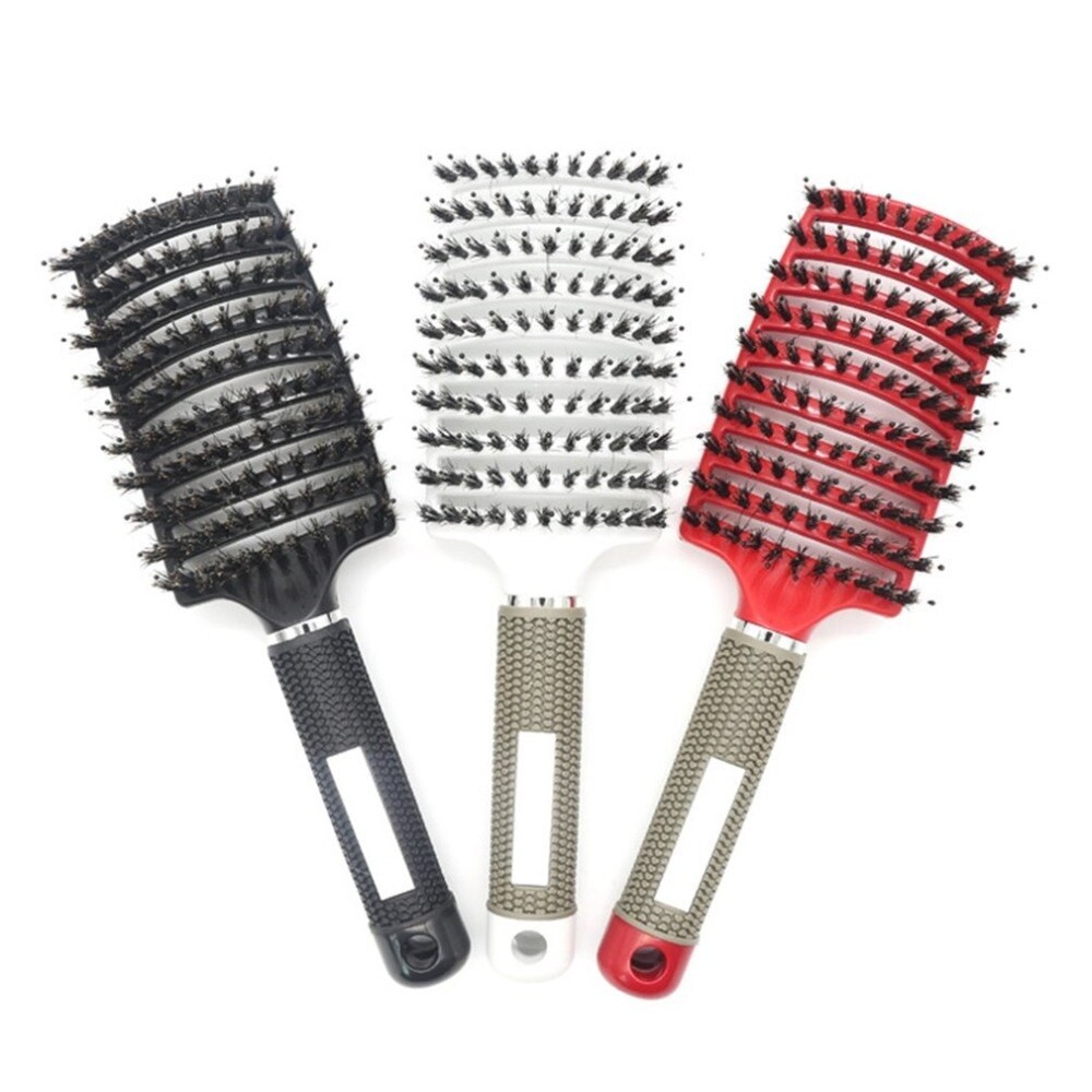 4 Couleurs Femmes Cheveux Cuir Chevelu Massage Peigne Soies En Nylon Brosse à Cheveux Humide Bouclés Démêler Brosse à Cheveux Pour Salon De Coiff