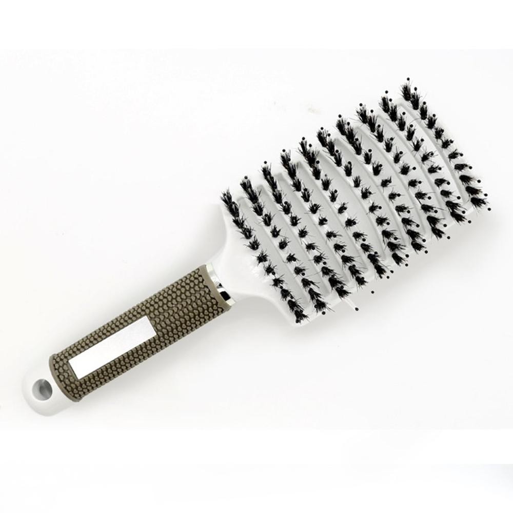 4 Couleurs Femmes Cheveux Cuir Chevelu Massage Peigne Soies En Nylon Brosse à Cheveux Humide Bouclés Démêler Brosse à Cheveux Pour Salon De Coiff thumbnail