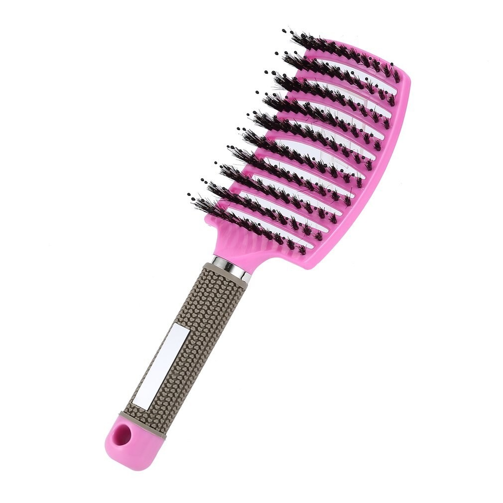 4 Couleurs Femmes Cheveux Cuir Chevelu Massage Peigne Soies En Nylon Brosse à Cheveux Humide Bouclés Démêler Brosse à Cheveux Pour Salon De Coiff thumbnail